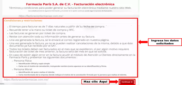 facturacion en farmacia paris 1
