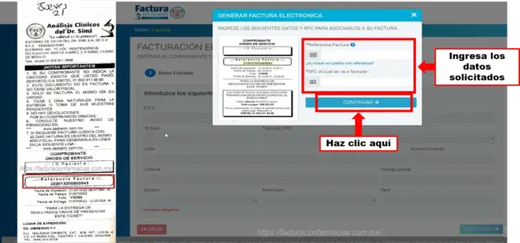 facturación en laboratorios Dr. SIMI