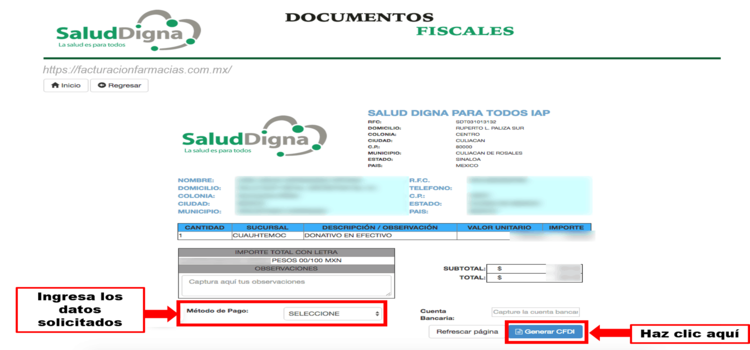 Facturación en Salud Digna