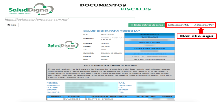 Facturación en Salud Digna